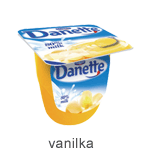danette krém mliečny dezert s vanilkovou príchuťou