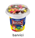 kostíci farbiaci - vanilka s čokodražé