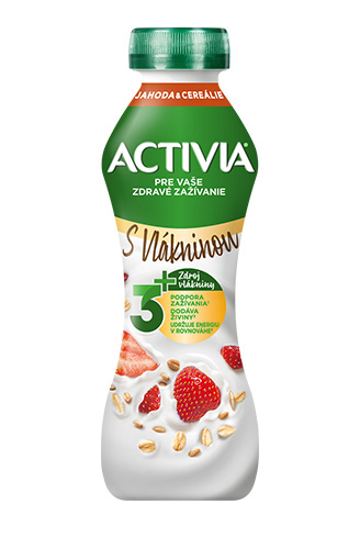 Activia nápoj Jahoda/Cereálie